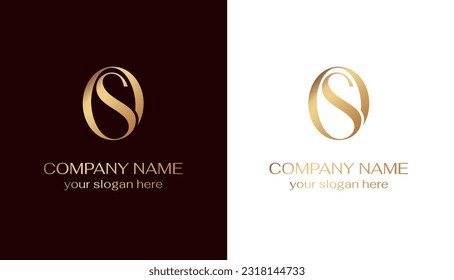 OS logo or SO monogram. OS letter logo template elements. personal monogram. Vector elegant logo. letter os logo design letter SO luxury