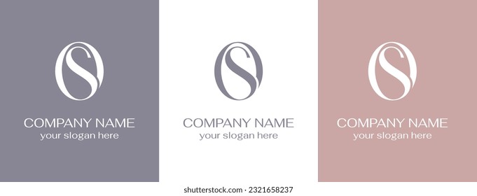 OS logo or SO monogram. OS letter logo template elements. personal monogram. Vector elegant logo. letter os logo design letter SO luxury
