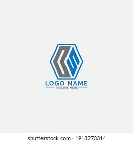 OS logo monogram. Typographic icon with letter O and letter S.