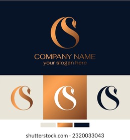 OS or SO logo with water drop and tree leaf. OS letter logo template elements. personal monogram. Vector elegant logo. letter os logo design letter SO luxury