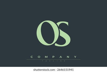 Design do logotipo das iniciais modernas do SO. Logotipo de marca com iniciais estilizadas apresentando design arrojado e estética moderna. Ideal para profissionais de marca de negócios ou projetos criativos com foco em minimalista