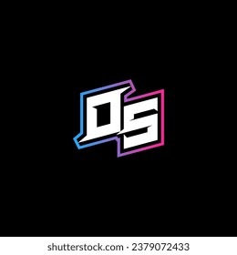 OS monogram logo design with abstract shape concept in vector
