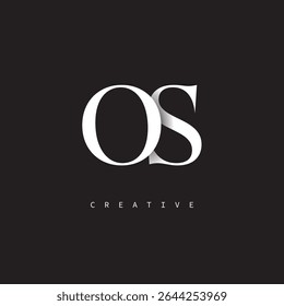 OS Monogram Logo Minimal Elegant Letter mark for Luxury, Fashion   Creative Brands	
