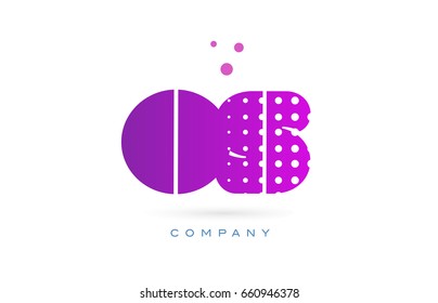 os o s pink dots dotted letter logo alphabet creative company vector icon design template