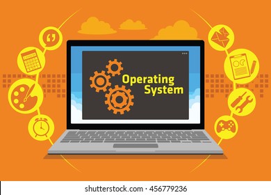 OS operating system on laptop