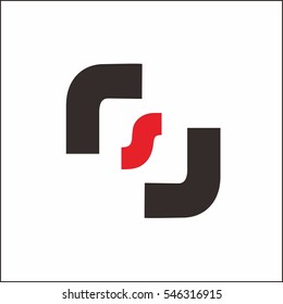 os rsj letter logo vector