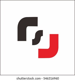 os rsj letter logo vector