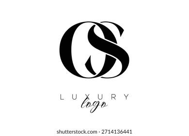 Serieller BS-Buchstabe Monogramm Typografie-Logo für elegante Premium-Branding-Identität