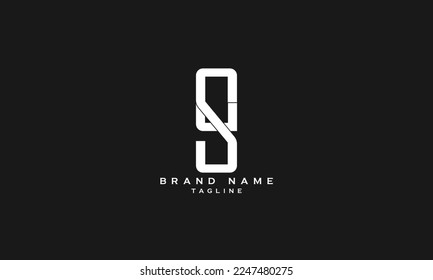 OS, SO, Abstract initial monogram letter alphabet logo design