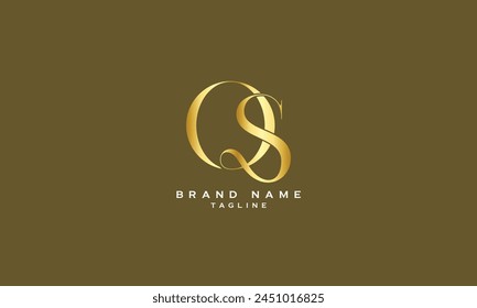 OS, SO, QS, SQ, Abstract initial monogram letter alphabet logo design