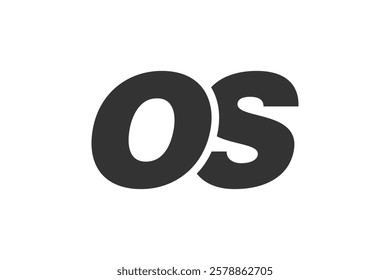 OS Techno Editable Font Logo For Corporate Branding. Bold, Futuristic Design With Unique Typographic Ideas. Minimal Custom Type And Dynamic Letter Variations For Promotion, Printing, And Book Titles