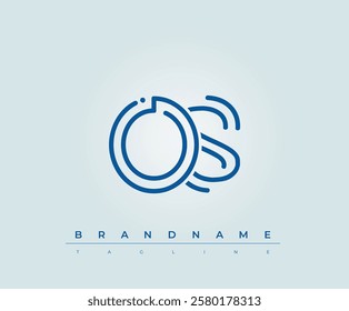 OS Technology Letter Logo Template. This tech letter logo is a graphic mark that uses letters to represent a technology company.