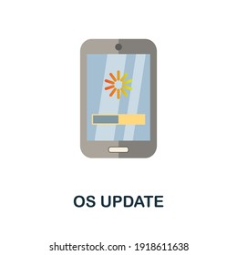Os Update flat icon. Color simple element from phone accessories collection. Creative Os Update icon for web design, templates, infographics and more