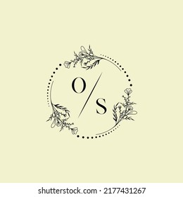 OS wedding initial logo letters in high quality professional design that will print well across any print media