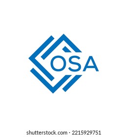 OSA letter logo design on white background. OSA creative circle letter logo concept. OSA letter design.
