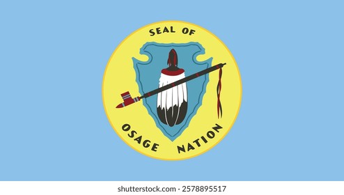 Osage Nation Flag Vector Illustration Premium Quality