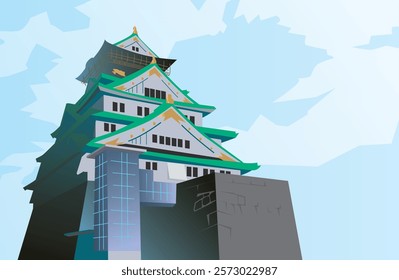 Osaka Castle, a historic castle located in Osaka Prefecture, Japan
