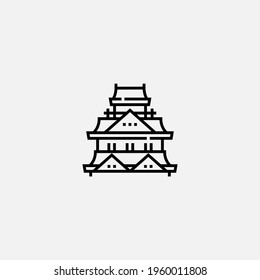 Osaka castle icon sign vector,Symbol, logo illustration for web and mobile