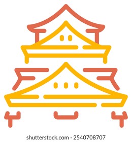 Osaka Castle icon for web, app, infographic, etc