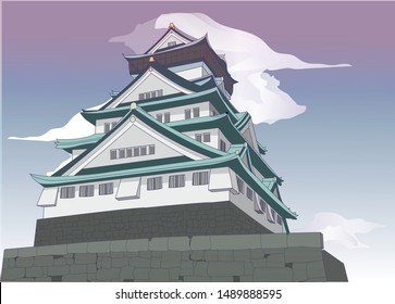  "Osaka Castle" is a castle located in the most central district of Osaka, Japan. played an important role in the unification struggles during the Azuchi-Momoyama Period in the 16th century.