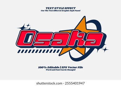 Osaka City Editable text Effect y2k style