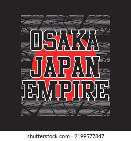 osaka city japanese design typography vector illustration for print all media