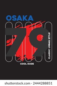 osaka cool dude,t-shirt design fashion vector