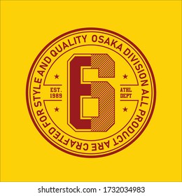 Osaka Division 6 Athletic Dept Vintage Stock Vector (Royalty Free ...