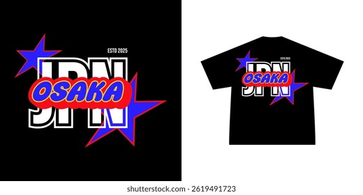 Osaka Japan T shirt Streetwear Graphic Design