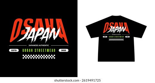 Osaka Japan T shirt Streetwear Graphic Design