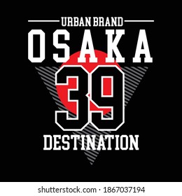 osaka japanese design typography,vector illustration for print