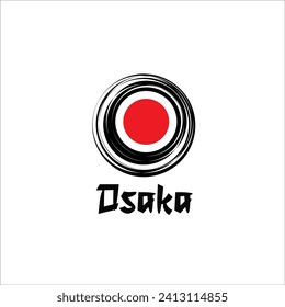 Osaka-Logo, geeignet für Logos, Symbole, coole Hintergründe usw.