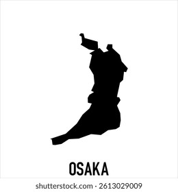 Osaka map high quality map with borders of the prefectures