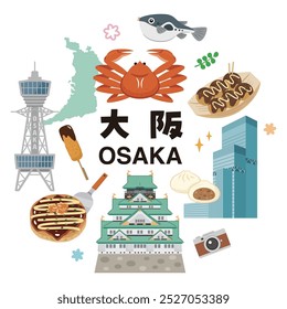 Osaka einfacher Vektorgrafik-Satz