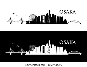 Osaka skyline - Japan - vector illustration