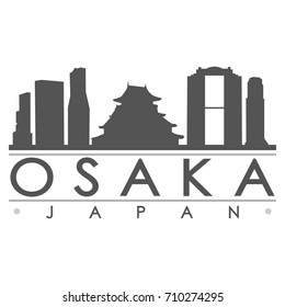 Osaka Skyline Silhouette Design City Vector Stock Vector Royalty Free