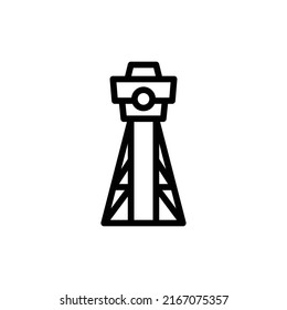 Osaka Tower Icon. Line Art Style Design Isolated On White Background