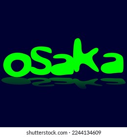 osaka typography, t-shirt graphics, vectors