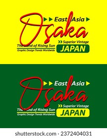 Osaka urban calligraphy typeface superior vintage, typography, for t-shirt, posters, labels, etc.