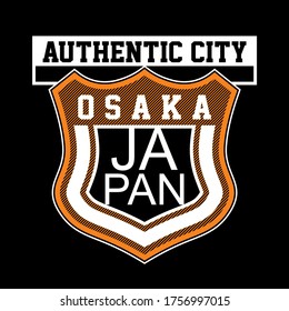 Osaka,Vintage and vector illustration design