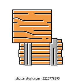 vector de icono de color de la placa de cadena orientada a osb. signo de placa de cadena orientada a osb. ilustración de símbolo aislado