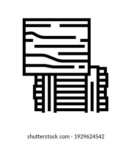 osb orientierte Strang-Board Linie Symbol Vektorgrafik. osb orientiertes Strangpappzeichen. isoliertes Kontursymbol
