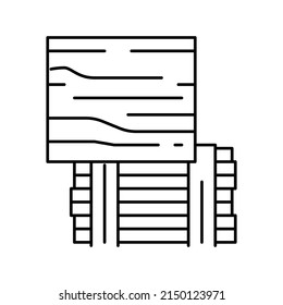 osb oriented strand board line icon vector. osb oriented strand board sign. isolated contour symbol black illustration