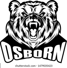 OSBORN. god of bears vector design