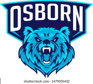 OSBORN. god of bears vector design