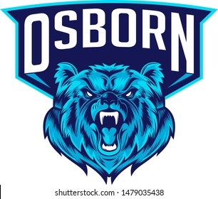OSBORN. god of bears vector design