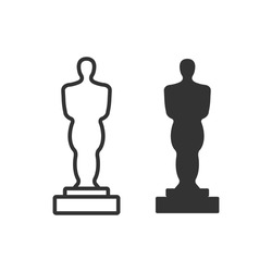 Oscar Award Icon Vector Icon. Hollywood Trophy Symbol Illustration For Use Web Design And Mobile Apps, Logo. Symbol Illustration. 