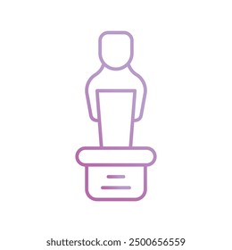 oscar award icon with white background vector stock illustration