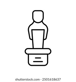 oscar award icon with white background vector stock illustration