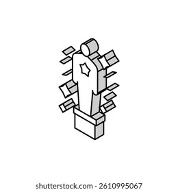 oscar award isometric icon vector. oscar award sign. isolated symbol illustration